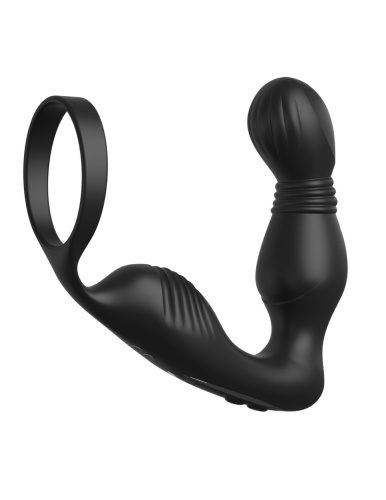 Черный вибростимулятор простаты с эрекционным кольцом Ass-Gasm Pro P-Spot Milker фото 2