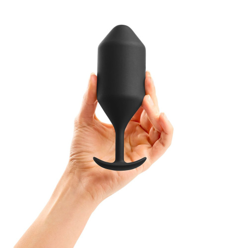 Чёрная пробка для ношения B-vibe Snug Plug 5 - 14 см. фото 3