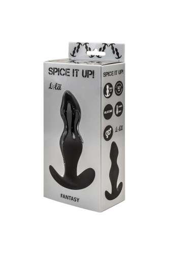 Чёрная фигурная анальная пробка Fantasy - 12,5 см. фото 3