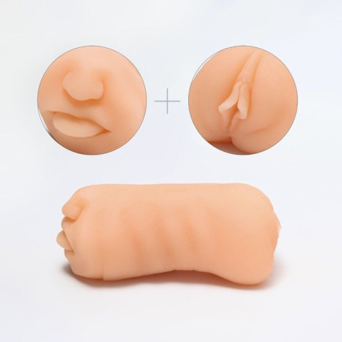 Двусторонний реалистичный маструбатор Oral&Vaginal