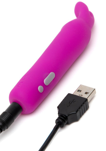 Лиловая вибропуля с ушками Rechargeable Rabbit Ears Bullet Vibrator фото 4