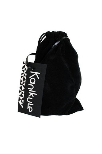 Серебристая алюминиевая анальная пробка с чёрным кристаллом - 8,4 см. фото 3