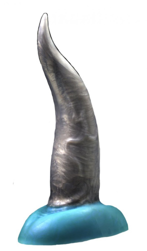 Черно-голубой фаллоимитатор  Дельфин small  - 25 см. фото 2