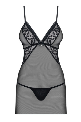 Облегающая сорочка с рюшами на лифе и ниже спинки фото 3