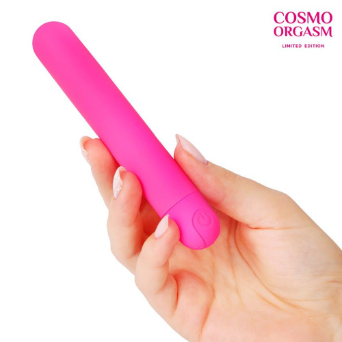 Ярко-розовый классический перезаряжаемый мини-вибратор - 12 см. фото 5