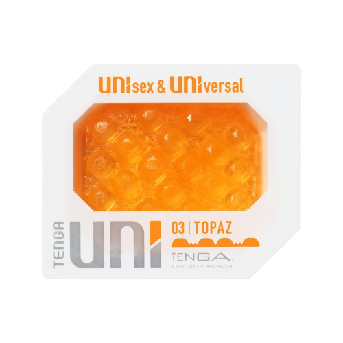 Оранжевый мастурбатор-стимулятор Tenga Uni Topaz Оранжевый мастурбатор-стимулятор Tenga Uni Topaz