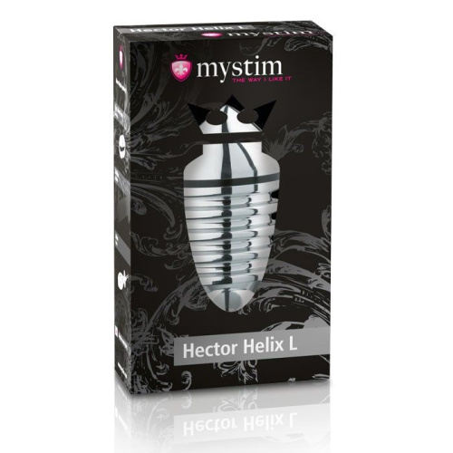 Анальный плаг для электростимуляции Hector Helix Buttplug L - 11,5 см. фото 2