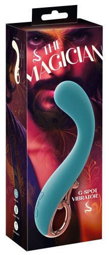Бирюзовый вибратор для точки G The Magician G-Spot Vibrator - 19 см. фото 2