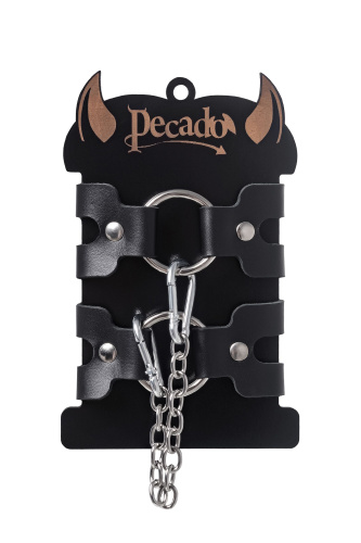 Черные кожаные наручники-браслеты из двух ремешков фото 8 Черные кожаные наручники-браслеты из двух ремешков фото 8