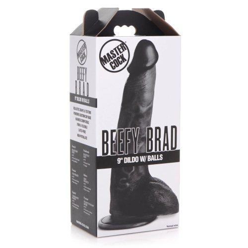 Черный фаллоимитатор Beefy Brad 9’’ Dildo with Balls - 22,4 см. фото 5