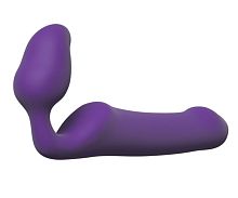 Фиолетовый безремневой страпон Queens L