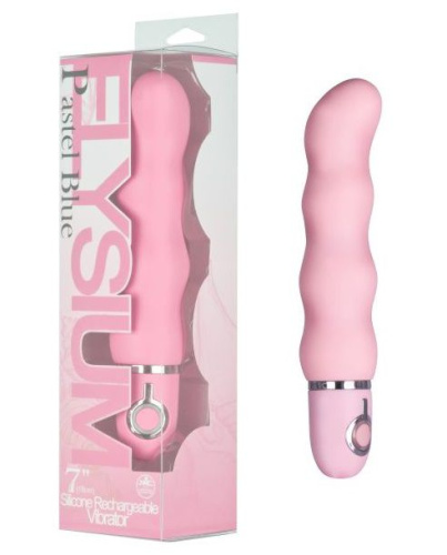 Розовый вибратор с наплывами на тельце - 17,8 см. Розовый вибратор с наплывами на тельце - 17,8 см.