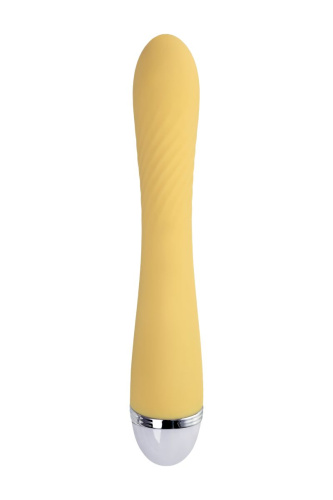 Желтый вибратор Calla - 22 см. фото 4