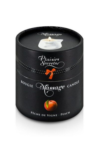 Массажная свеча с ароматом персика Bougie Massage Gourmande Pêche - 80 мл. фото 2