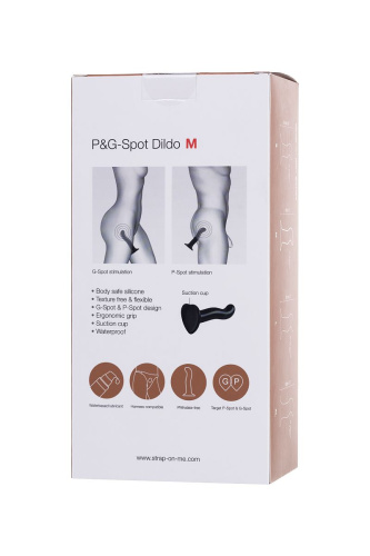 Черный стимулятор для пар P&G-Spot Dildo Size L - 19 см. фото 8