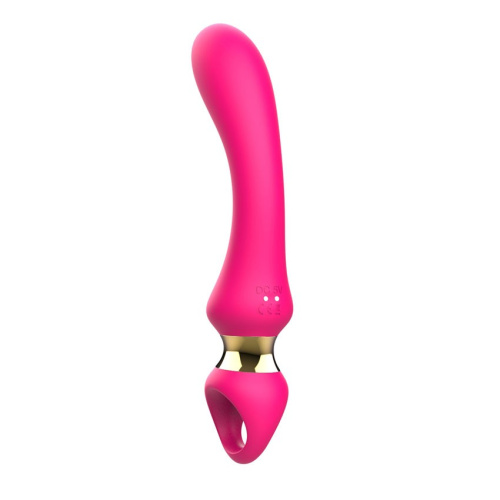 Розовый изогнутый вибромассажер Moon Vibrator - 21,1 см. фото 7