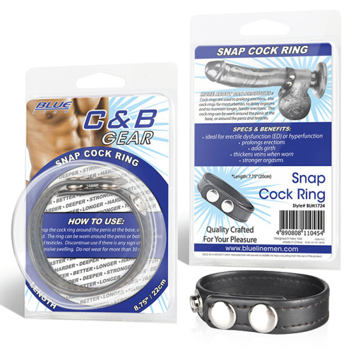 Кольцо на пенис из искусственной кожи на клепках SNAP COCK RING Кольцо на пенис из искусственной кожи на клепках SNAP COCK RING
