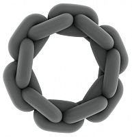 Серое эрекционное кольцо SONO №5