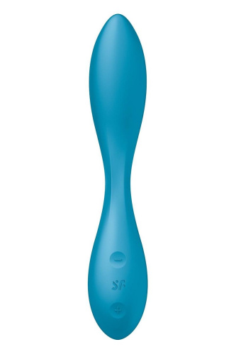Синий гибкий вибратор Satisfyer G-Spot Flex 1 - 19,5 см. фото 4