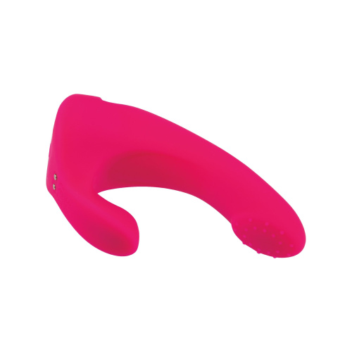 Розовый изогнутый вибратор со стимуляцией клитора - 11,1 см. фото 3 Розовый изогнутый вибратор со стимуляцией клитора - 11,1 см. фото 3