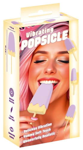 Сиреневый мини-вибратор в форме пломбира Vibrating Popsicle фото 2