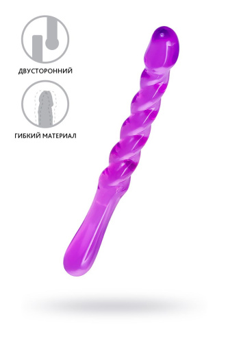 Фиолетовый двусторонний фаллоимитатор Tanza - 27,5 см. фото 2
