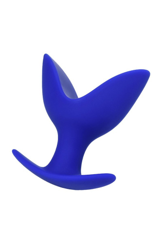 Синяя силиконовая расширяющая анальная втулка Bloom - 9,5 см. фото 2