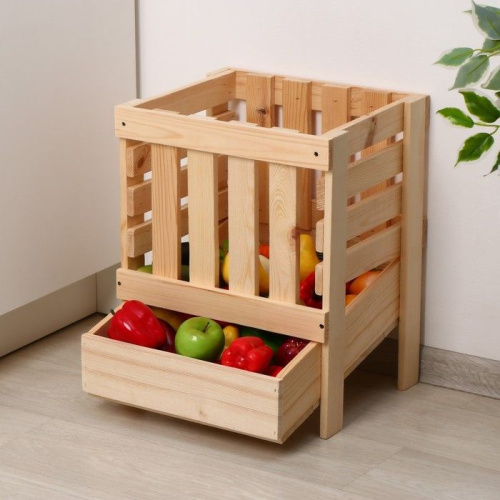 Деревянный ящик для овощей (30х40х50 см) фото 7
