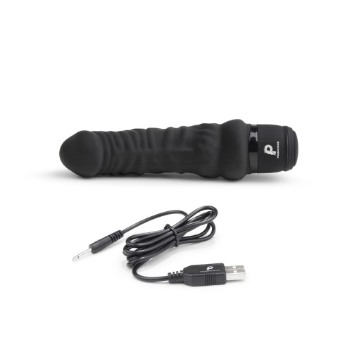 Черный вибратор-реалистик 6  Realistic Vibrator - 17 см. фото 3