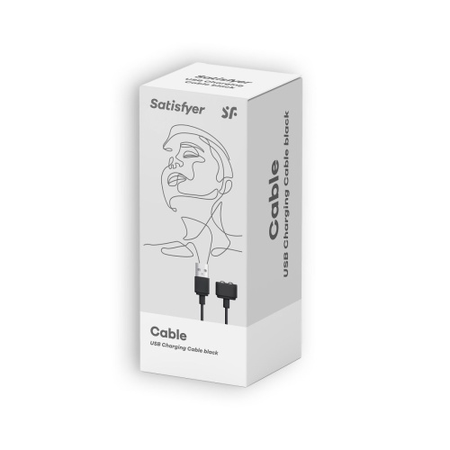 Черный магнитный кабель для зарядки Satisfyer USB Charging Cable фото 4