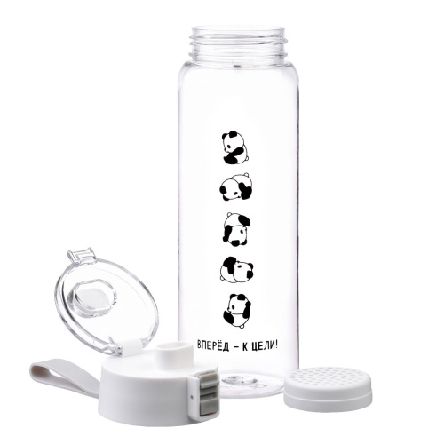 Прозрачная бутылка для воды «Вперёд - к цели!» (810 мл.) фото 2