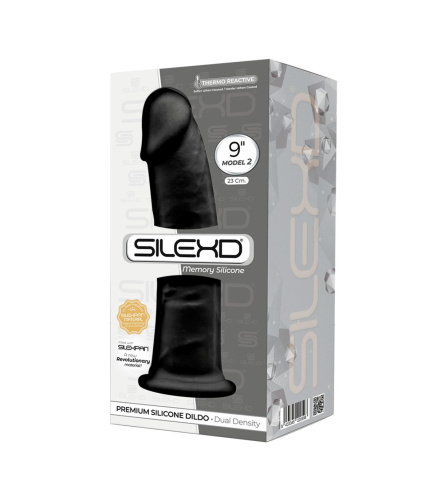 Черный фаллоимитатор SILEXD Model 2 - 23 см. фото 2