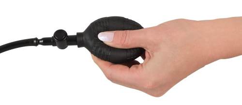 Черный анальный вибростимулятор с расширением Fanny Hills Butt Plug фото 5