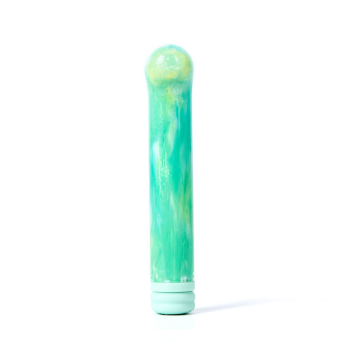 Зеленый компактный вибратор из стекла Magic Cane - 12 см. фото 5