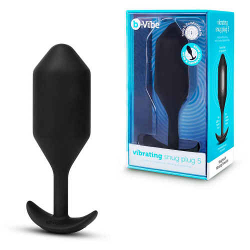 Черная вибропробка для ношения Vibrating Snug Plug 5 - 16,5 см. фото 2