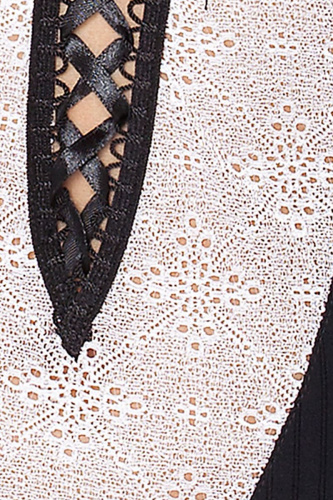 Боди в полоску с нежным кружевом и шнуровкой Larisa фото 3