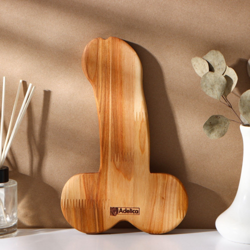 Деревянное блюдо для подачи в форме члена (25 х 16,5 х 1,7 см) фото 3