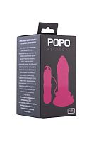 Розовая вибровтулка на присоске POPO Pleasure - 14 см.