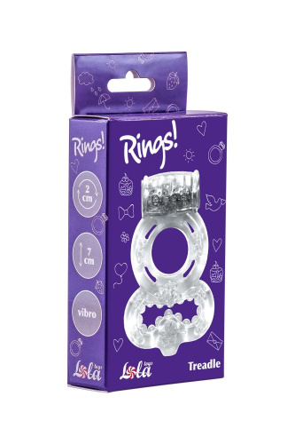 Прозрачное эрекционное кольцо Rings Treadle с подхватом фото 3