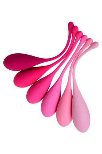 Набор из 6 розовых вагинальных шариков Eromantica K-ROSE фото 2