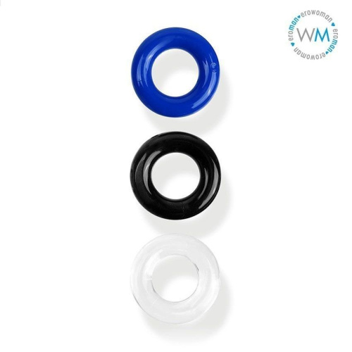 Набор из трех разноцветных эрекционных колец Erowoman-Eroman Набор из трех разноцветных эрекционных колец Erowoman-Eroman