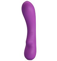Фиолетовый силиконовый вибратор Elsa - 19 см.