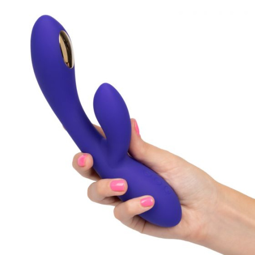 Фиолетовый вибратор с функцией электростимуляции Intimate E-Stimulator Dual Wand - 21,5 см. фото 6