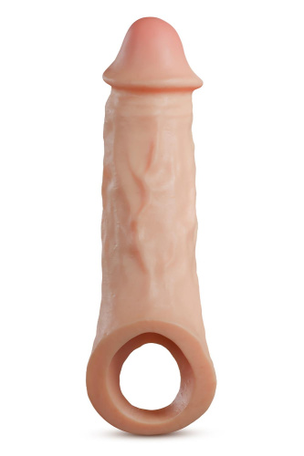 Телесная насадка-удлинитель Intrepid 9.25 Inch Realistic Penis Extender Sleeve - 23,5 см. фото 3