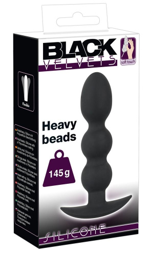 Тяжелая анальная елочка Heavy Beads - 13,3 см. фото 4