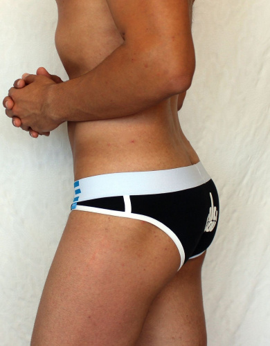 Черные трусы-слипы с провокационным принтом на задней части фото 2