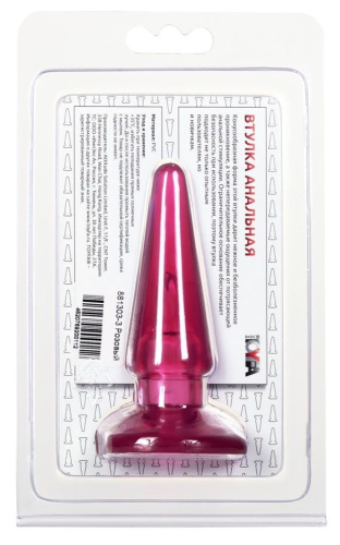 Розовая конусообразная анальная втулка BUTT PLUG - 9,5 см. фото 4 Розовая конусообразная анальная втулка BUTT PLUG - 9,5 см. фото 4