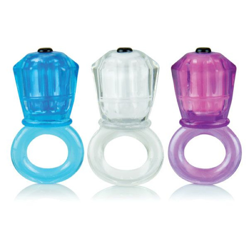 Виброкольцо на пенис с большим бриллиантом Bling O фото 2