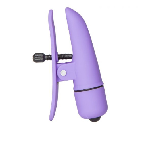 Фиолетовые зажимы-прищепки с вибрацией Nipplettes фото 3