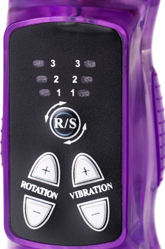 Фиолетовый вибратор High-Tech fantasy с клиторальным лепестком - 21 см. фото 10